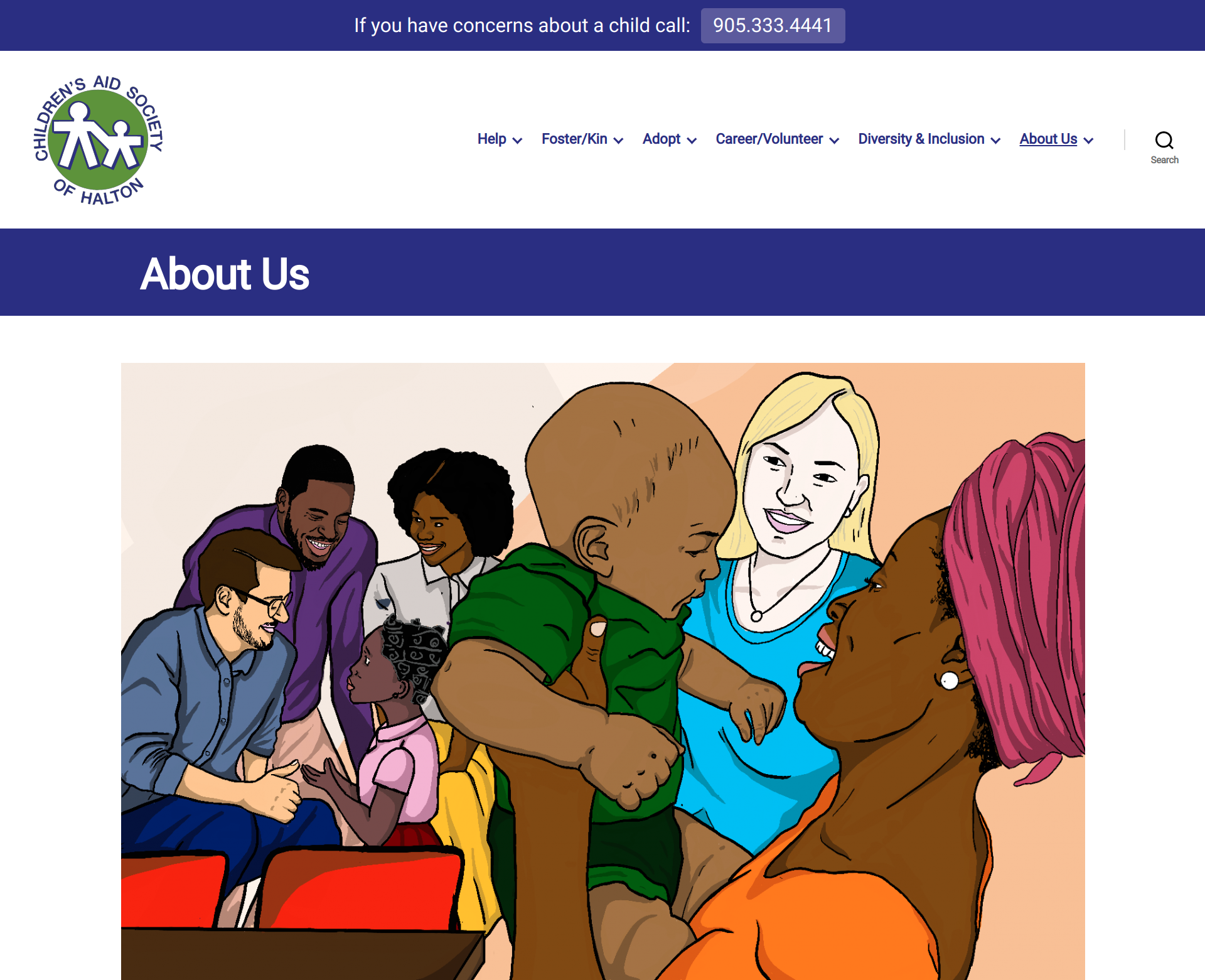 Site web de la Société d’aide à l’enfance de Halton